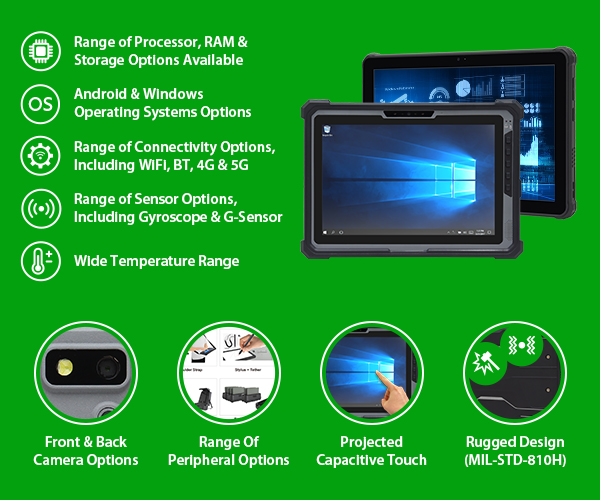 Benefits of our range of Industrial Rugged Tablets Image