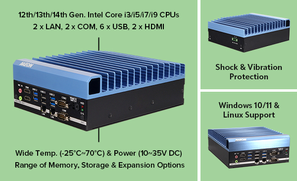 BOXER-6645U-RPL Industrial Fanless Embedded PC Product Image