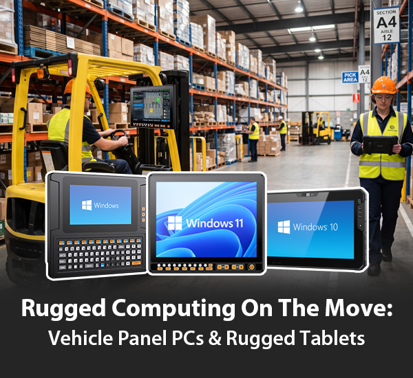 Rugged Computing On The Move: Vehicle Panel PCs & Rugged Tablets Banner