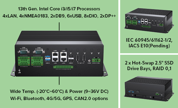 MC-346 Industrial Fanless Marine PC Product Image