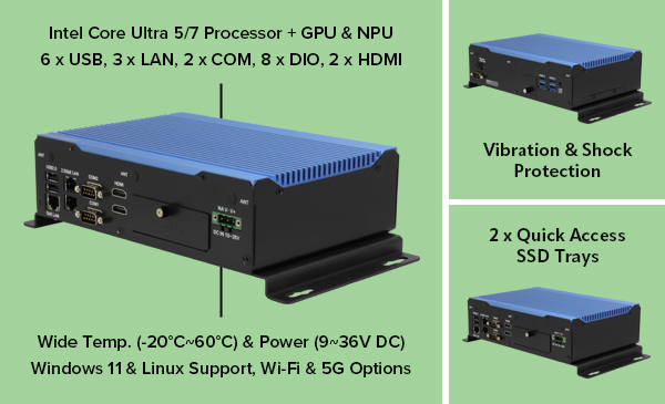 BOXER-6647-MTH Industrial Fanless Box PC Product Image